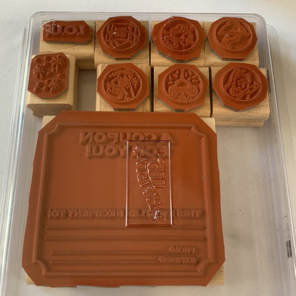 Stampin' Up CREATE A COUPON Mounted Wood Stamp Set RETIRED - Picture 2 of 3
